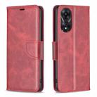 For OPPO A78 5G Lambskin Texture Leather Phone Case(Red) - 1