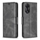 For OPPO A78 5G Lambskin Texture Leather Phone Case(Black) - 1