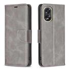 For OPPO A38 4G Lambskin Texture Leather Phone Case(Grey) - 1