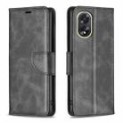 For OPPO A38 4G Lambskin Texture Leather Phone Case(Black) - 1
