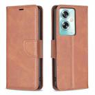 For OPPO A79 5G Lambskin Texture Leather Phone Case(Brown) - 1