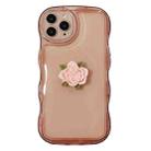 For iPhone 14 Pro Bubble Wave Rose Phone Case(Pink) - 1