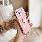 For iPhone 13 Pro Bubble Wave Rose Phone Case(Pink) - 3