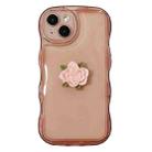 For iPhone 13 Bubble Wave Rose Phone Case(Pink) - 1
