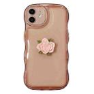 For iPhone 12 Bubble Wave Rose Phone Case(Pink) - 1