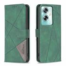 For OPPO A79 5G Magnetic Buckle Rhombus Texture Leather Phone Case(Green) - 1