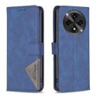 For OPPO A3 Pro 5G/A2 Pro 5G Magnetic Buckle Rhombus Texture Leather Phone Case(Blue) - 1