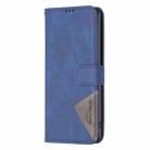 For OPPO Reno12 Pro Global Magnetic Buckle Rhombus Texture Leather Phone Case(Blue) - 3