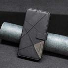 For OPPO Reno12 F 5G Magnetic Buckle Rhombus Texture Leather Phone Case(Black) - 2