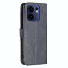 For OPPO Reno13 F 5G Magnetic Buckle Rhombus Texture Leather Phone Case(Black) - 3