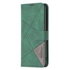 For OPPO Reno13 F 5G Magnetic Buckle Rhombus Texture Leather Phone Case(Green) - 2
