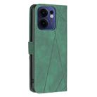 For OPPO Reno13 F 5G Magnetic Buckle Rhombus Texture Leather Phone Case(Green) - 3