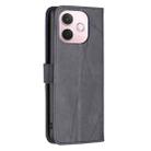 For OPPO A5 Pro 5G Magnetic Buckle Rhombus Texture Leather Phone Case(Black) - 3