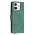 For OPPO A5 Pro 5G Magnetic Buckle Rhombus Texture Leather Phone Case(Green) - 3
