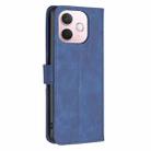 For OPPO A5 Pro 5G Magnetic Buckle Rhombus Texture Leather Phone Case(Blue) - 3