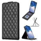 For OPPO A58 4G Diamond Lattice Vertical Flip Leather Phone Case(Black) - 1