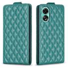 For OPPO A78 4G Diamond Lattice Vertical Flip Leather Phone Case(Green) - 1