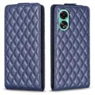 For OPPO A78 4G Diamond Lattice Vertical Flip Leather Phone Case(Blue) - 1