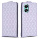 For OPPO A78 4G Diamond Lattice Vertical Flip Leather Phone Case(Purple) - 1