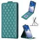 For OPPO A98 5G Diamond Lattice Vertical Flip Leather Phone Case(Green) - 1