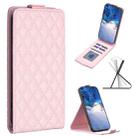 For OPPO A98 5G Diamond Lattice Vertical Flip Leather Phone Case(Pink) - 1