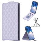 For OPPO A98 5G Diamond Lattice Vertical Flip Leather Phone Case(Purple) - 1