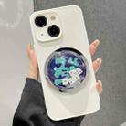 For iPhone 14 Frame White TPU Phone Case(White Dice) - 1