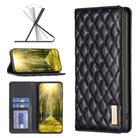 For OPPO A98 5G Diamond Lattice Magnetic Leather Flip Phone Case(Black) - 1