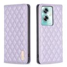 For OPPO A79 5G Diamond Lattice Magnetic Leather Flip Phone Case(Purple) - 1