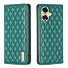 For OPPO A59 5G Diamond Lattice Magnetic Leather Flip Phone Case(Green) - 1