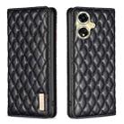 For OPPO A59 5G Diamond Lattice Magnetic Leather Flip Phone Case(Black) - 1