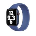 For Apple Watch Series 7 45mm / 6 & SE & 5 & 4 44mm / 3 & 2 & 1 42mm Solid Color Elastic Silicone Watch Band, Size: S 130mm (Aqua Blue) - 1