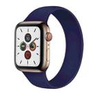 For Apple Watch Ultra 49mm&Watch Ultra 2 49mm / Series 9&8&7 45mm / SE 3&SE 2&6&SE&5&4 44mm / 3&2&1 42mm Solid Color Elastic Silicone Watch Band, Size:S 130mm(Sapphire Blue) - 1