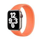 For Apple Watch Ultra 49mm / Series 8&7 45mm / SE 2&6&SE&5&4 44mm / 3&2&1 42mm Solid Color Elastic Silicone Watch Band, Size:M 143mm(Gold Orange) - 1