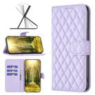 For OPPO A98 5G Diamond Lattice Wallet Leather Flip Phone Case(Purple) - 1