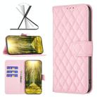 For OPPO A98 5G Diamond Lattice Wallet Leather Flip Phone Case(Pink) - 1