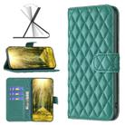 For OPPO A98 5G Diamond Lattice Wallet Leather Flip Phone Case(Green) - 1