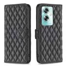 For OPPO A79 5G Diamond Lattice Wallet Leather Flip Phone Case(Black) - 1