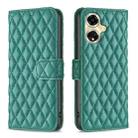 For OPPO A59 5G Diamond Lattice Wallet Leather Flip Phone Case(Green) - 1