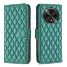 For OPPO A3 Pro 5G/A2 Pro 5G Diamond Lattice Wallet Leather Flip Phone Case(Green) - 1
