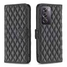 For OPPO Reno12 Pro Global Diamond Lattice Wallet Leather Flip Phone Case(Black) - 1
