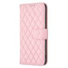 For OPPO Reno12 Pro Global Diamond Lattice Wallet Leather Flip Phone Case(Pink) - 3