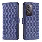 For OPPO Reno12 Pro Global Diamond Lattice Wallet Leather Flip Phone Case(Blue) - 1