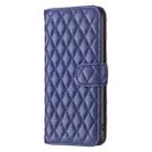 For OPPO Reno12 Global Diamond Lattice Wallet Leather Flip Phone Case(Blue) - 3