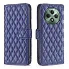 For OPPO Reno12 F 5G Diamond Lattice Wallet Leather Flip Phone Case(Blue) - 1