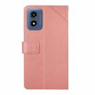 For Motorola Moto E14 HT01 Y-shaped Pattern Flip Leather Phone Case(Pink) - 3