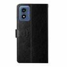 For Motorola Moto E14 HT01 Y-shaped Pattern Flip Leather Phone Case(Black) - 3