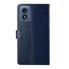 For Motorola Moto E14 HT01 Y-shaped Pattern Flip Leather Phone Case(Blue) - 3