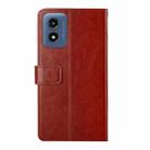 For Motorola Moto E14 HT01 Y-shaped Pattern Flip Leather Phone Case(Brown) - 3