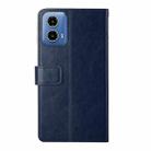 For Motorola Moto G85 5G HT01 Y-shaped Pattern Flip Leather Phone Case(Blue) - 3